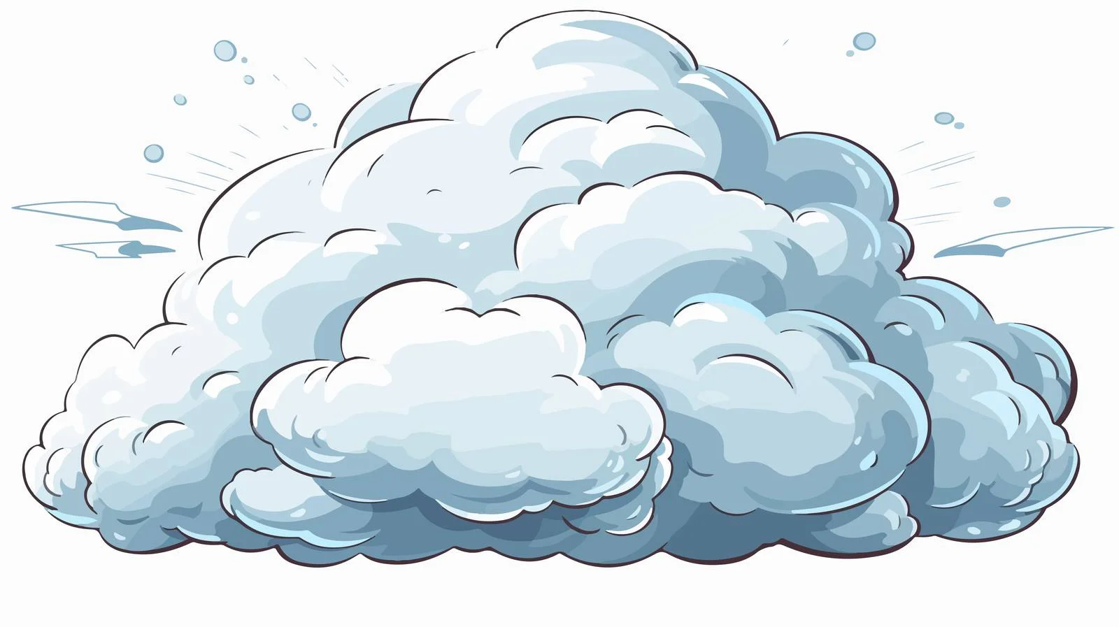 Whimsical Storm Cloud Cartoon Illustration — free download from Dotvec