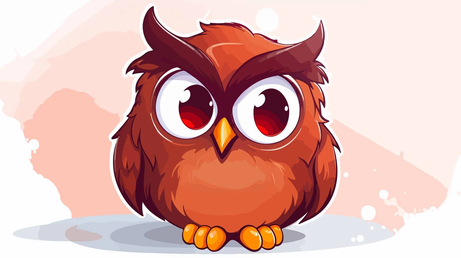 Adorable Owl with Thought Bubble Art — free download from Dotvec
