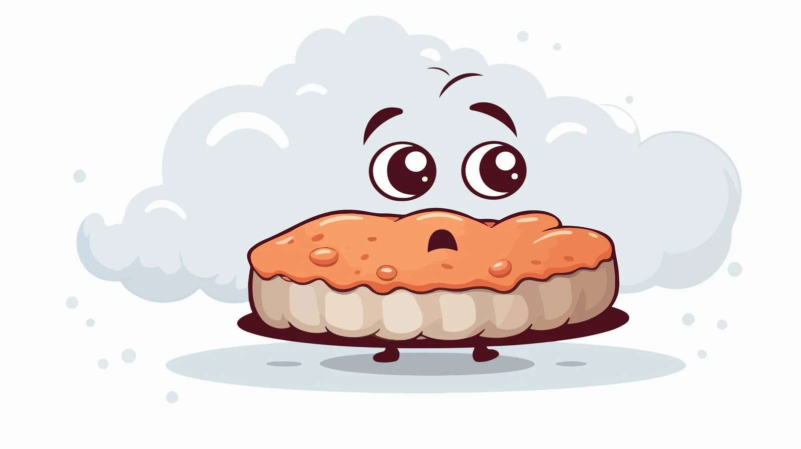 Adorable Cartoon Pie with Thought Bubble — free download from Dotvec