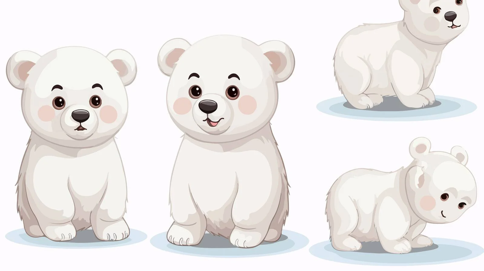 Adorable Polar Bear with Speech Bubble — free download from Dotvec