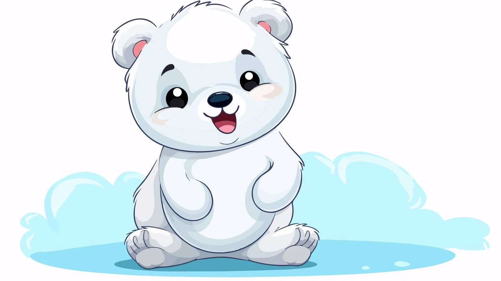 Adorable Polar Bear Speech Bubble Illustration — free download from Dotvec