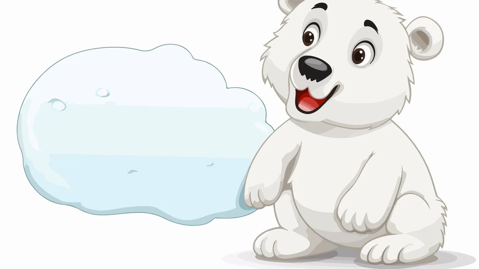 Charming Polar Bear Speech Bubble Illustration — free download from Dotvec