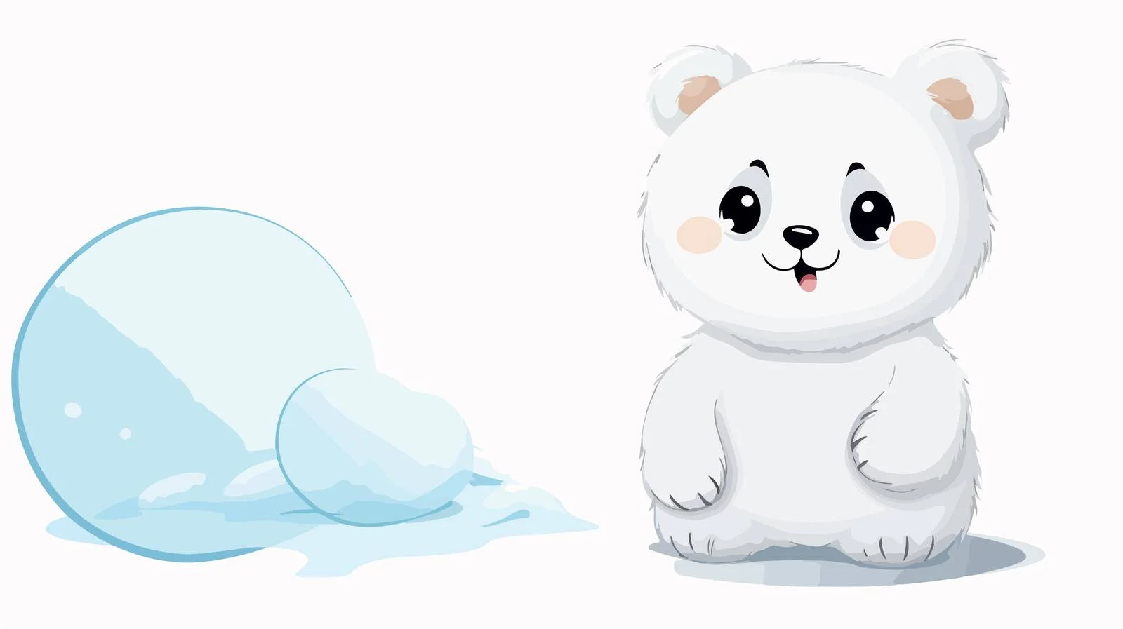 Polar Bear with Speech Bubble Illustration — free download from Dotvec