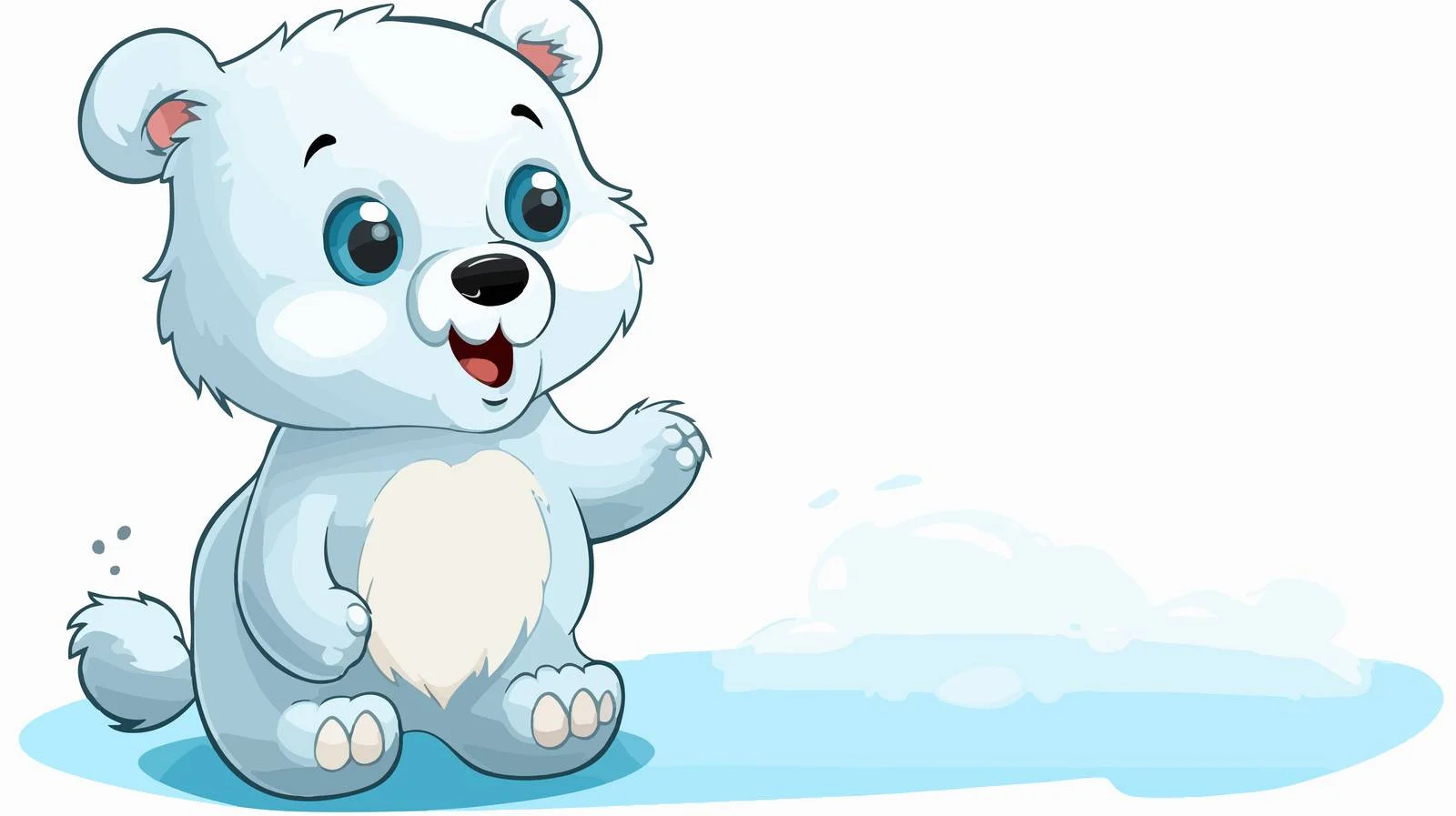 Charming Polar Bear Speech Bubble Illustration — free download from Dotvec