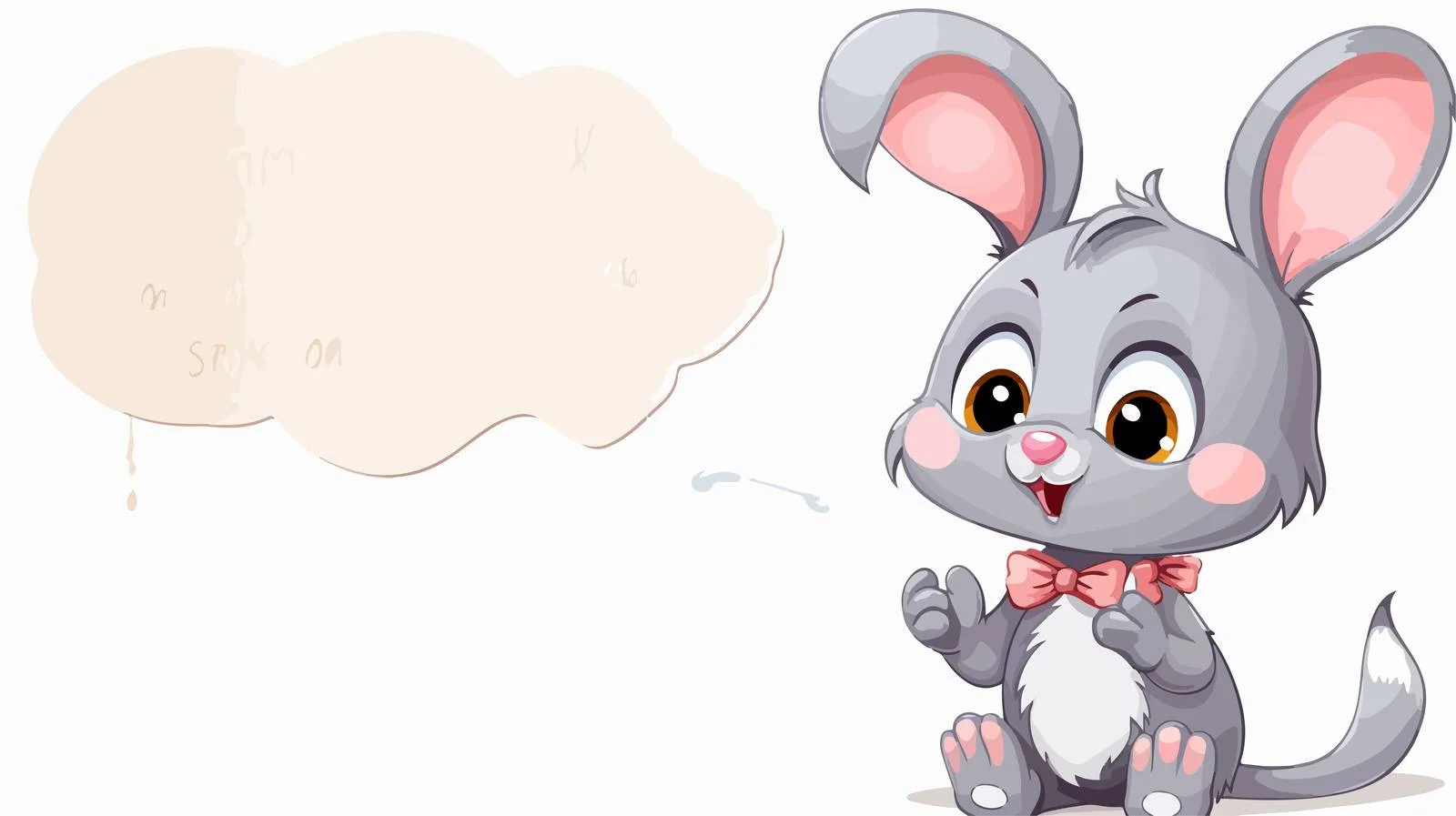 Adorable Rabbit Speech Bubble Illustration — free download from Dotvec