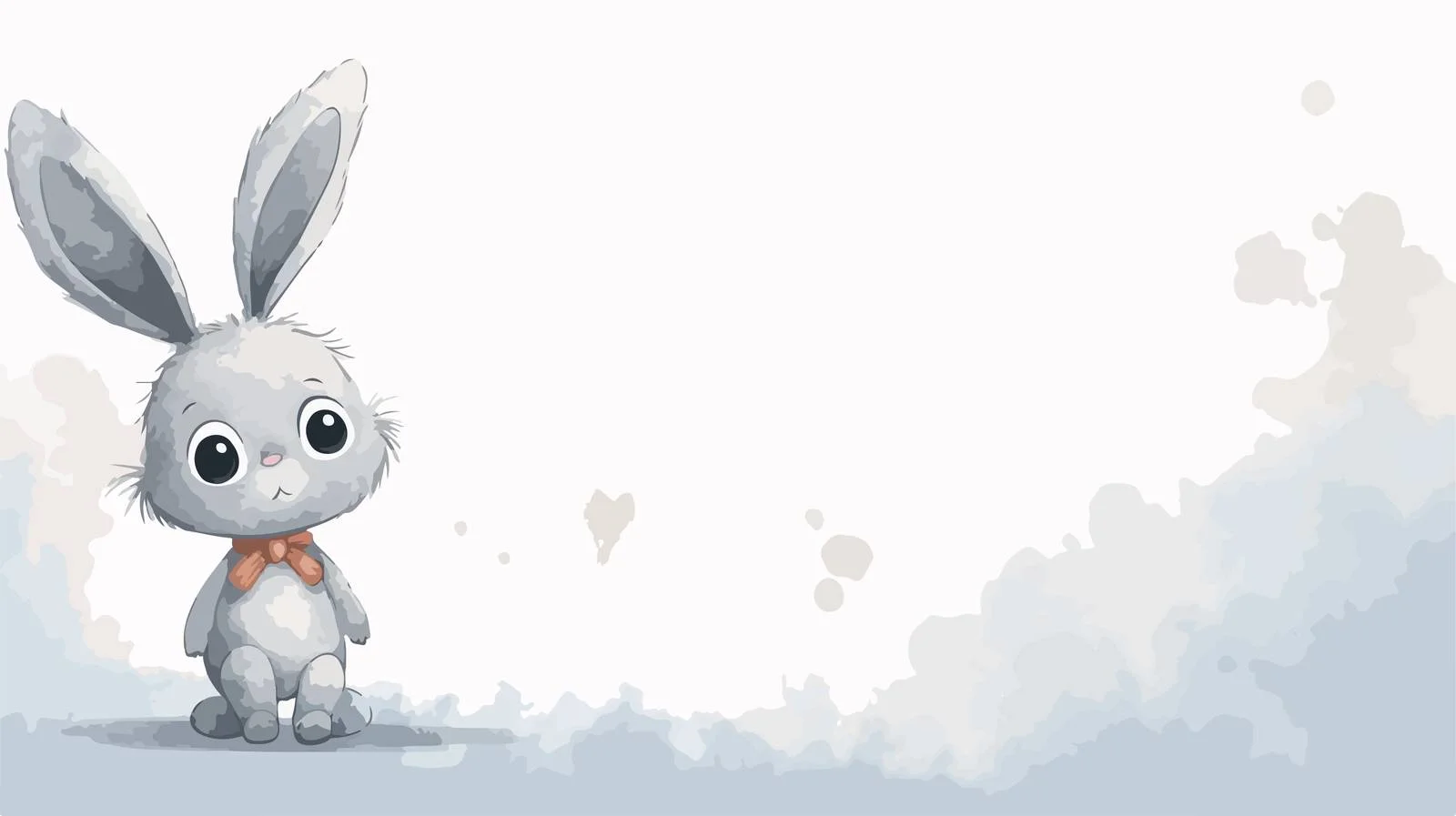 Adorable Rabbit with Thought Bubble Illustration — free download from Dotvec