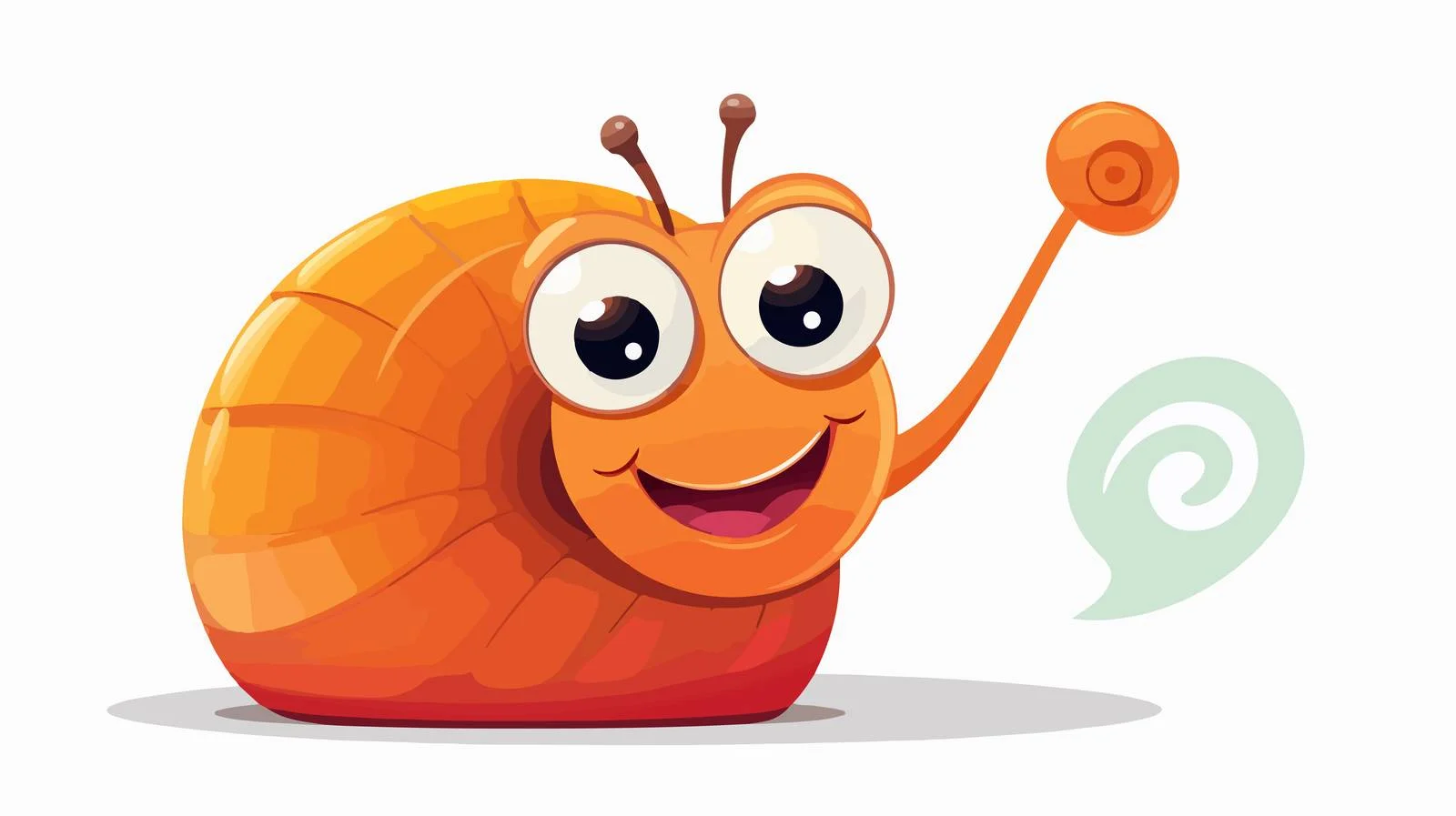 Adorable Snail with Speech Bubble — free download from Dotvec