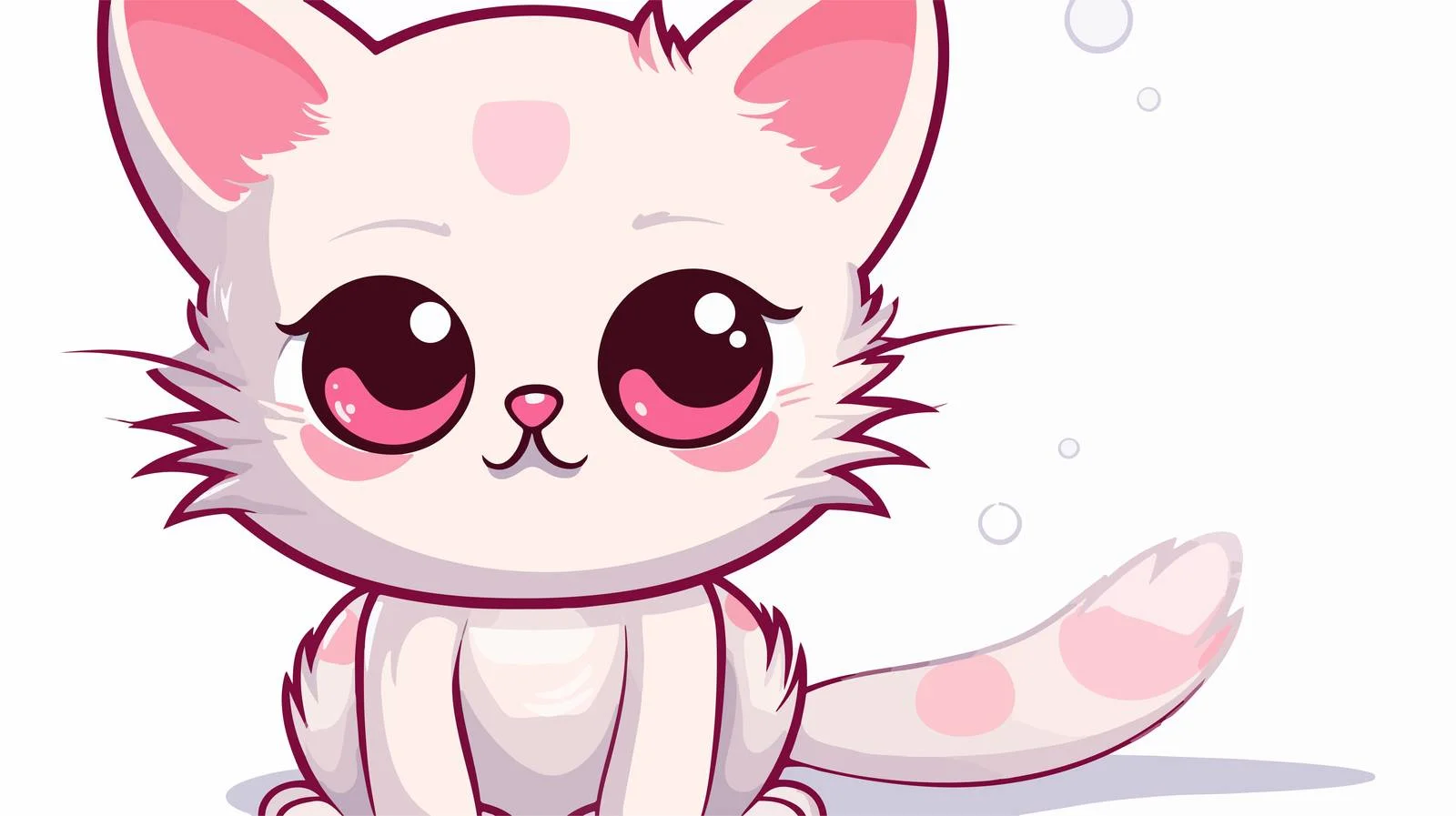 Fierce Cat Girl with Speech Bubble — free download from Dotvec