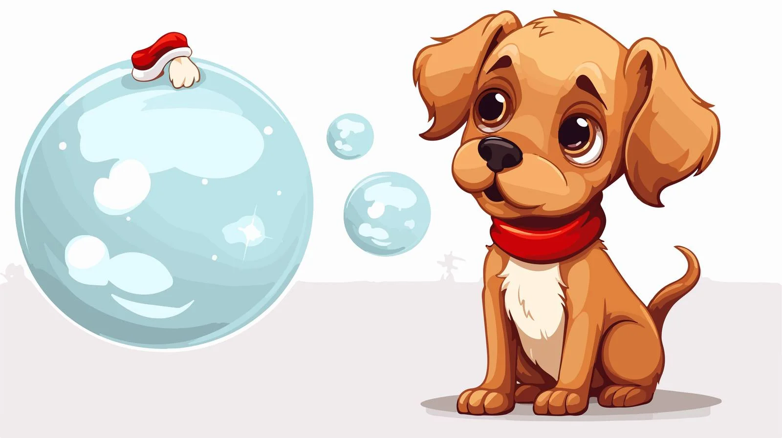 Festive Dog Thought Bubble Illustration — free download from Dotvec