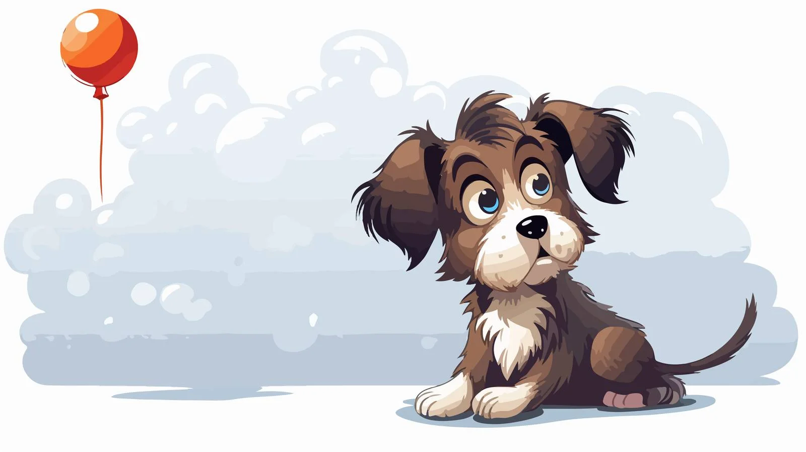 Adorable Christmas Dog with Thought Bubble — free download from Dotvec
