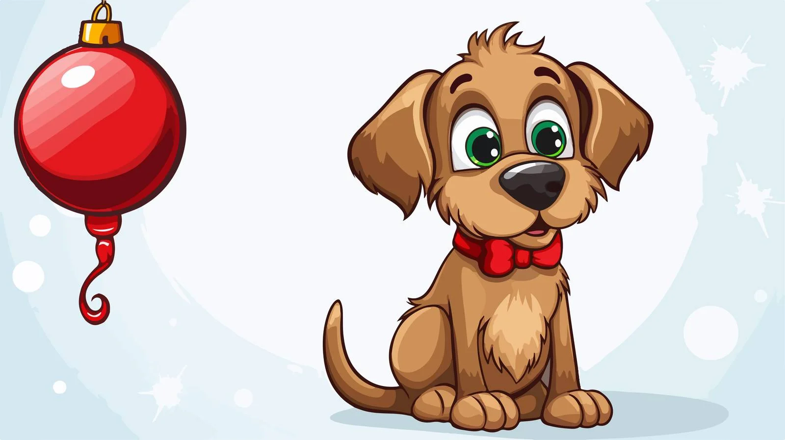 Festive Dog With Thought Bubble Vector — free download from Dotvec