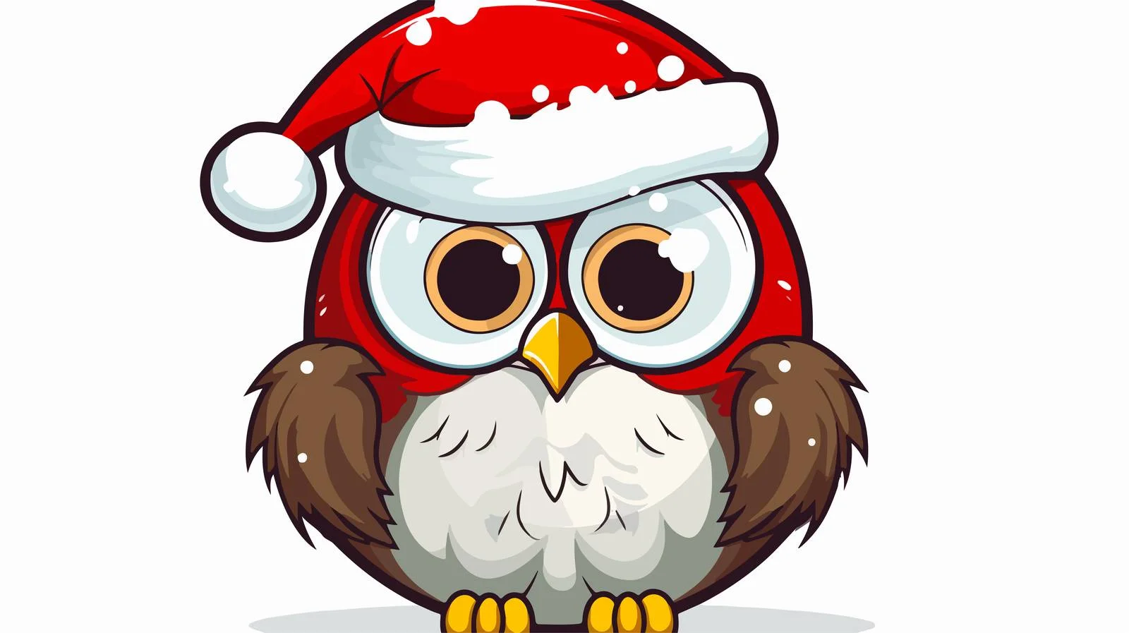 Adorable Christmas Owl with Thought Bubble — free download from Dotvec