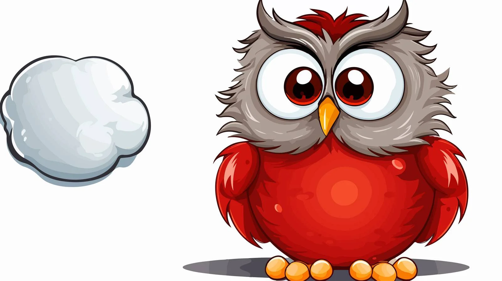 Adorable Christmas Owl with Distress Thought — free download from Dotvec