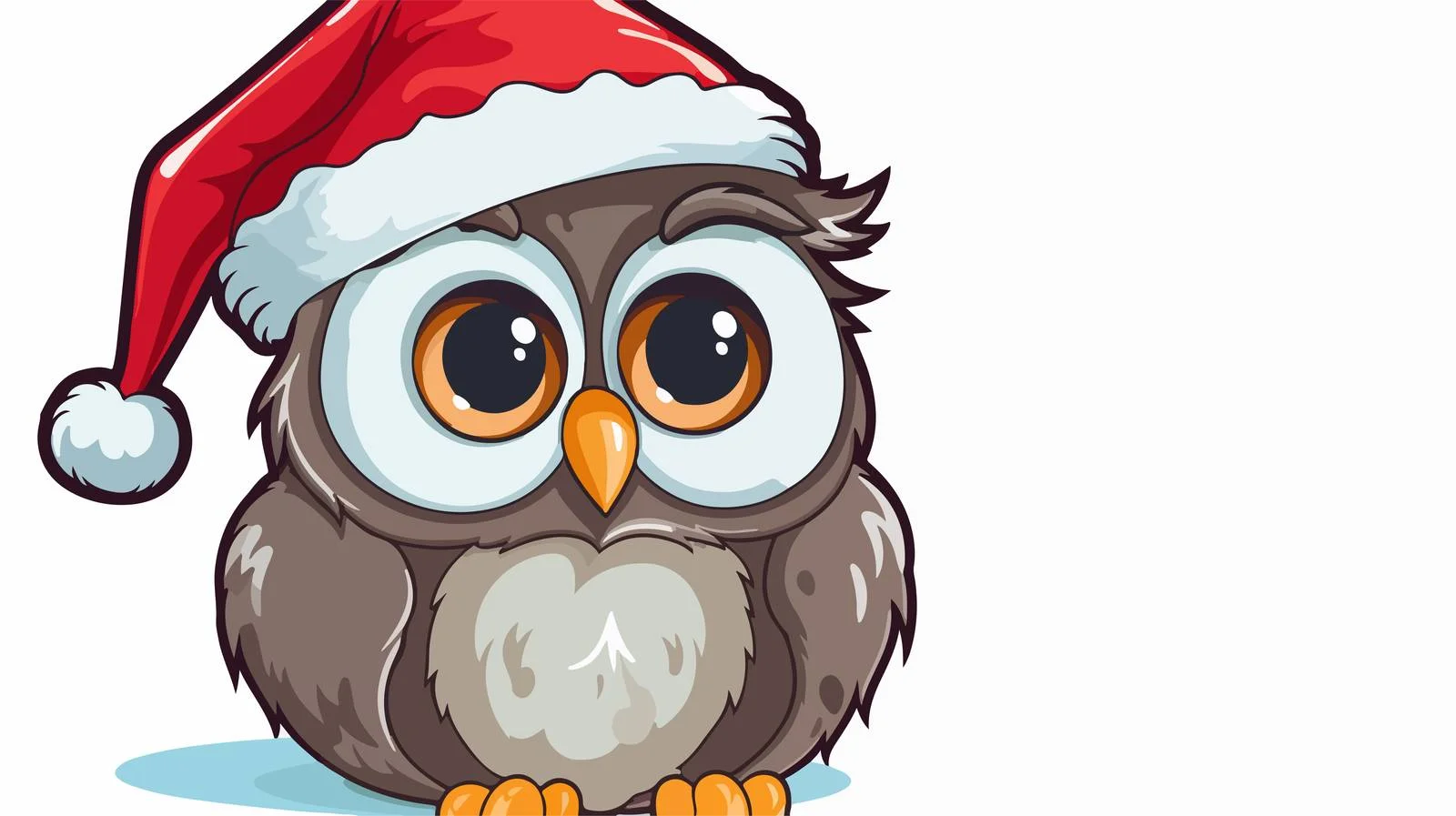 Christmas Owl Distress Thought Bubble — free download from Dotvec