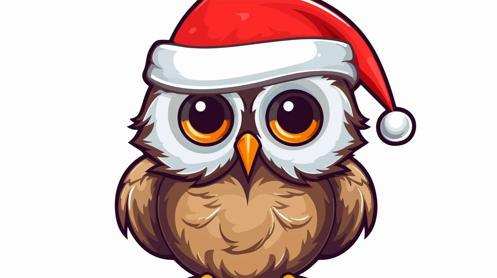 Adorable Christmas Owl Art Print — free download from Dotvec