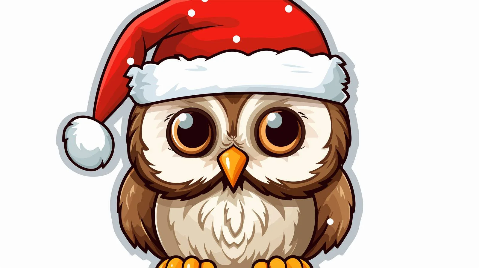 Adorable Christmas Owl Print Design — free download from Dotvec
