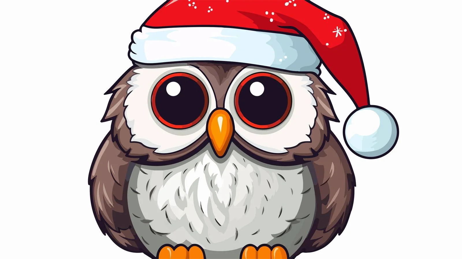 Adorable Christmas Owl Print — free download from Dotvec