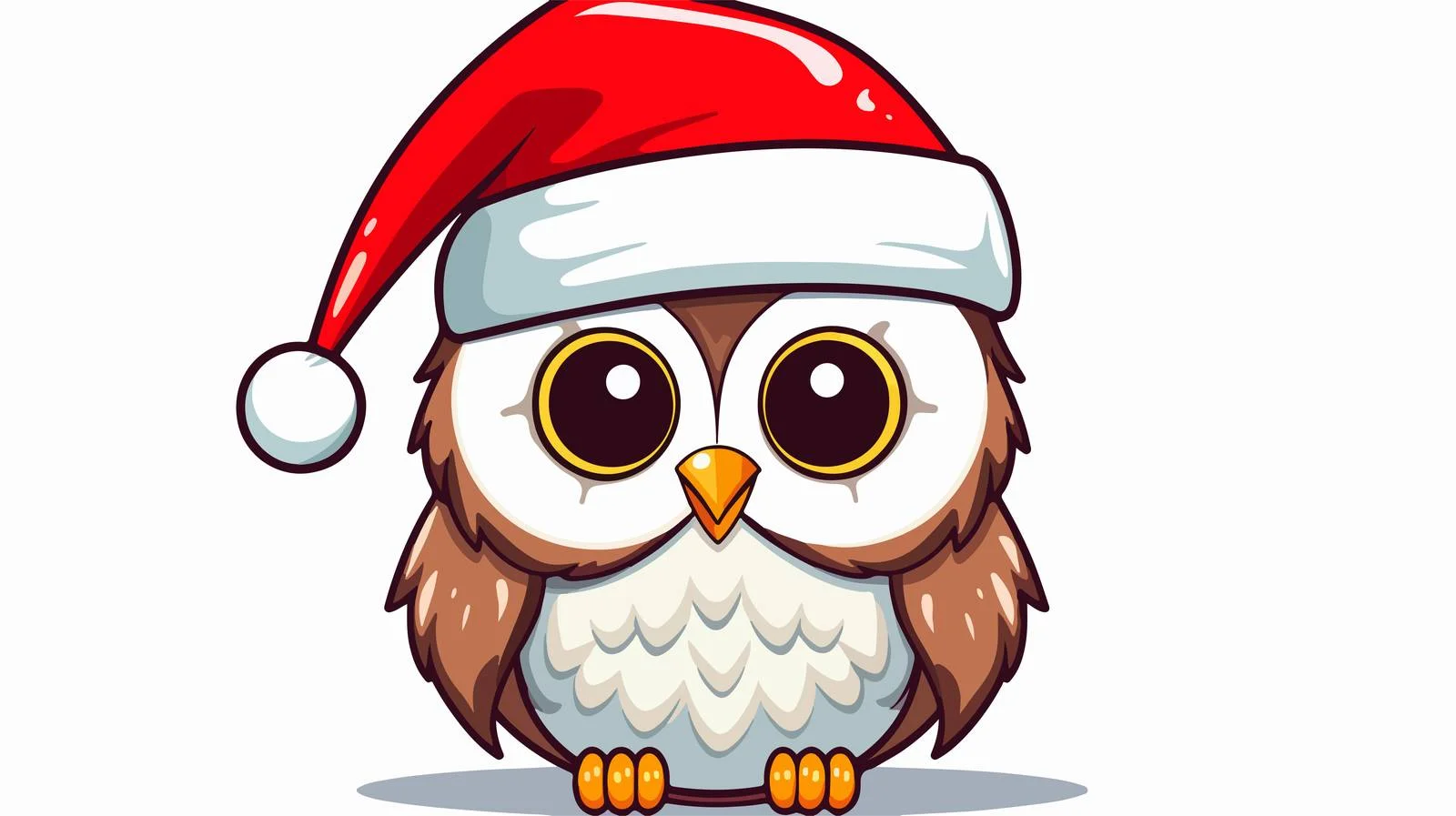 Festive Owl Print with Thought Bubble — free download from Dotvec