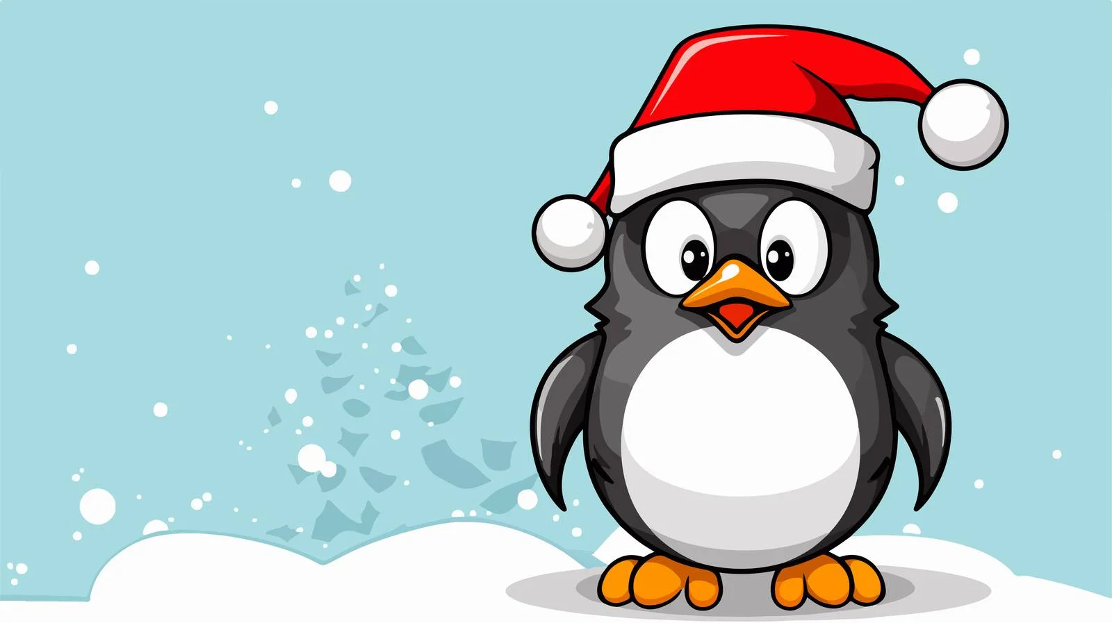 Adorable Penguin Comic Speech Bubble Illustration — free download from Dotvec
