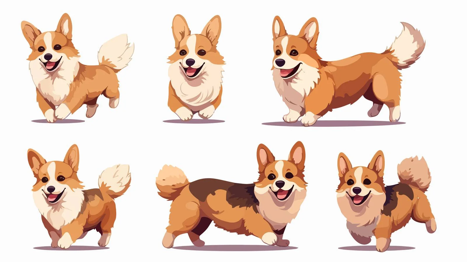 Corgi Pose Bundle Collection — free download from Dotvec