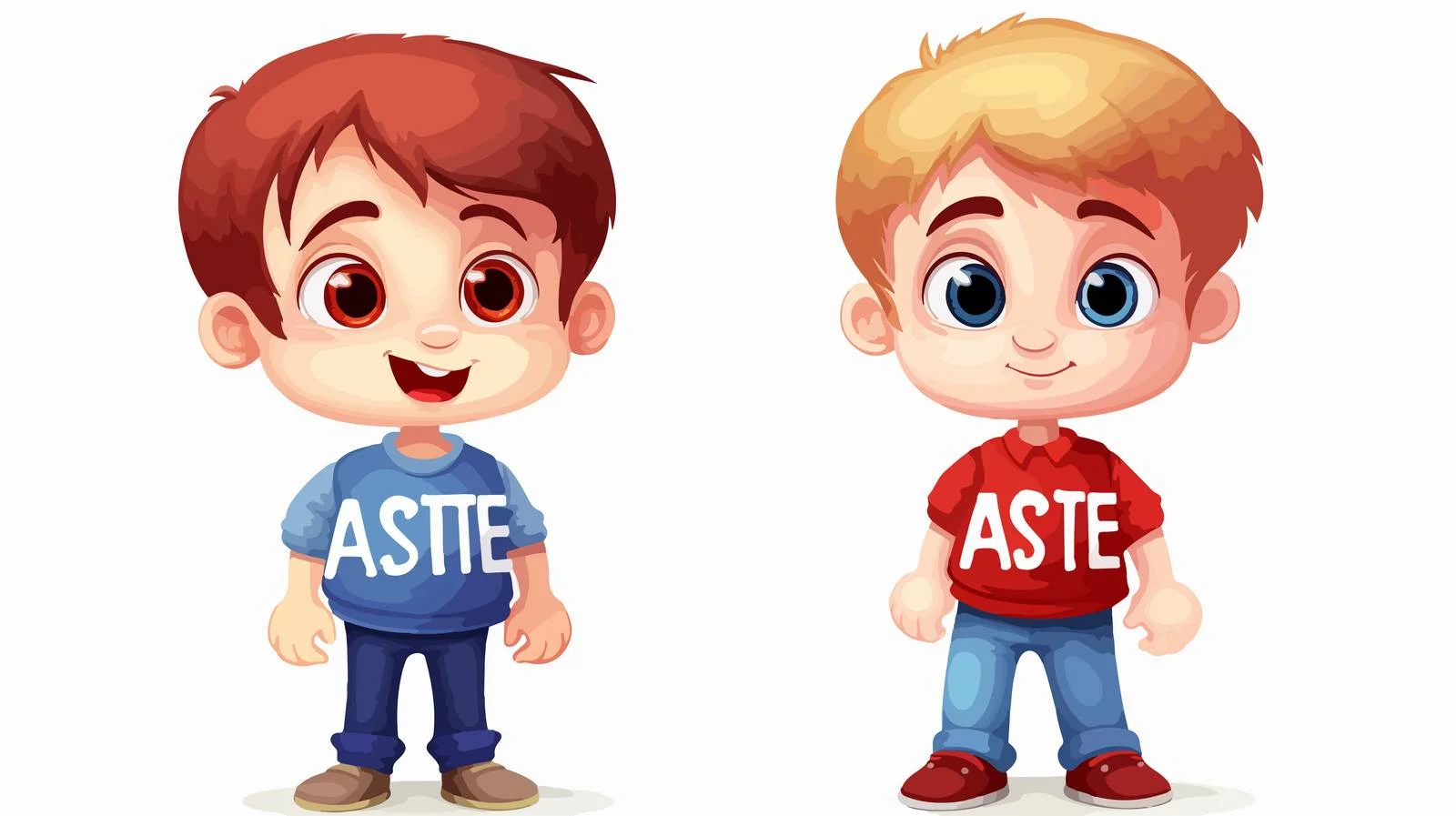 Adorable Antonym Kid Cartoon Illustration — free download from Dotvec