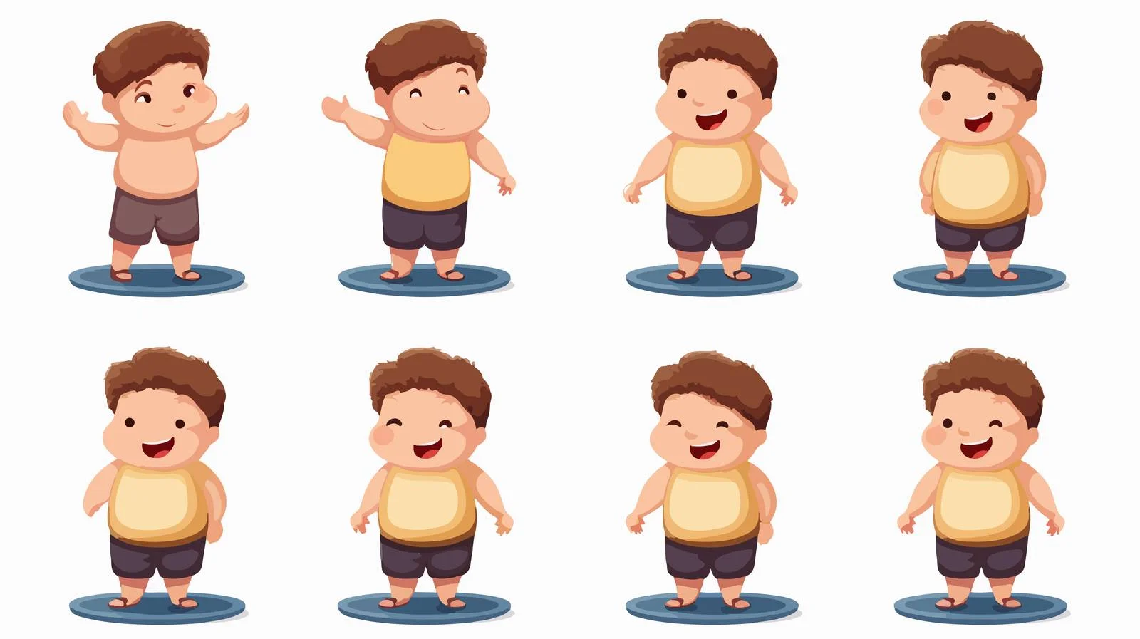 Child Weight Scale Cartoon Vector Illustration — free download from Dotvec