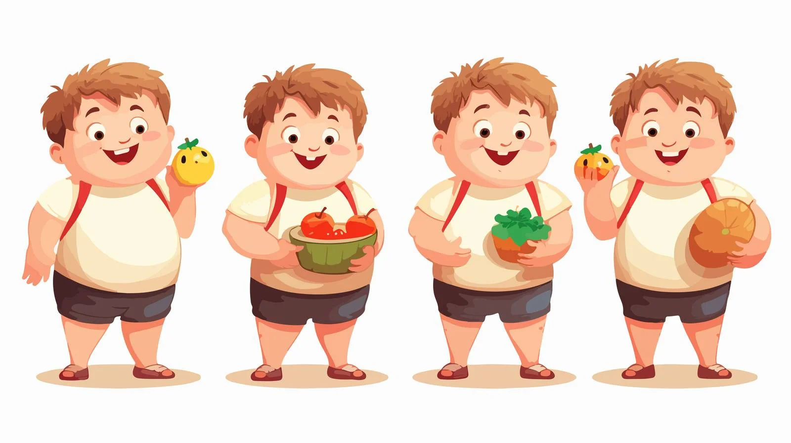 Adorable Child Rejects Nutritious Food Cartoon — free download from Dotvec