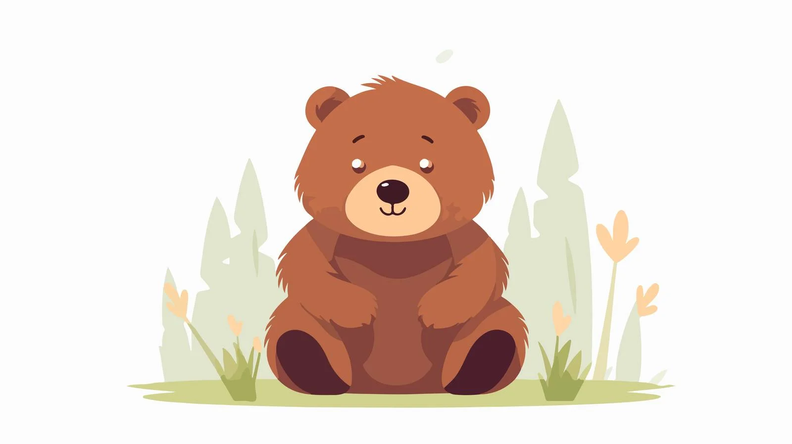Adorable Cartoon Bear Illustration — free download from Dotvec