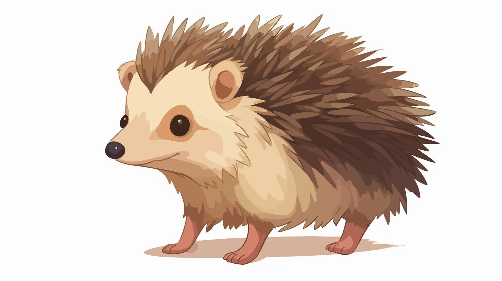 Retro Cartoon Hedgehog Stock Vector — free download from Dotvec