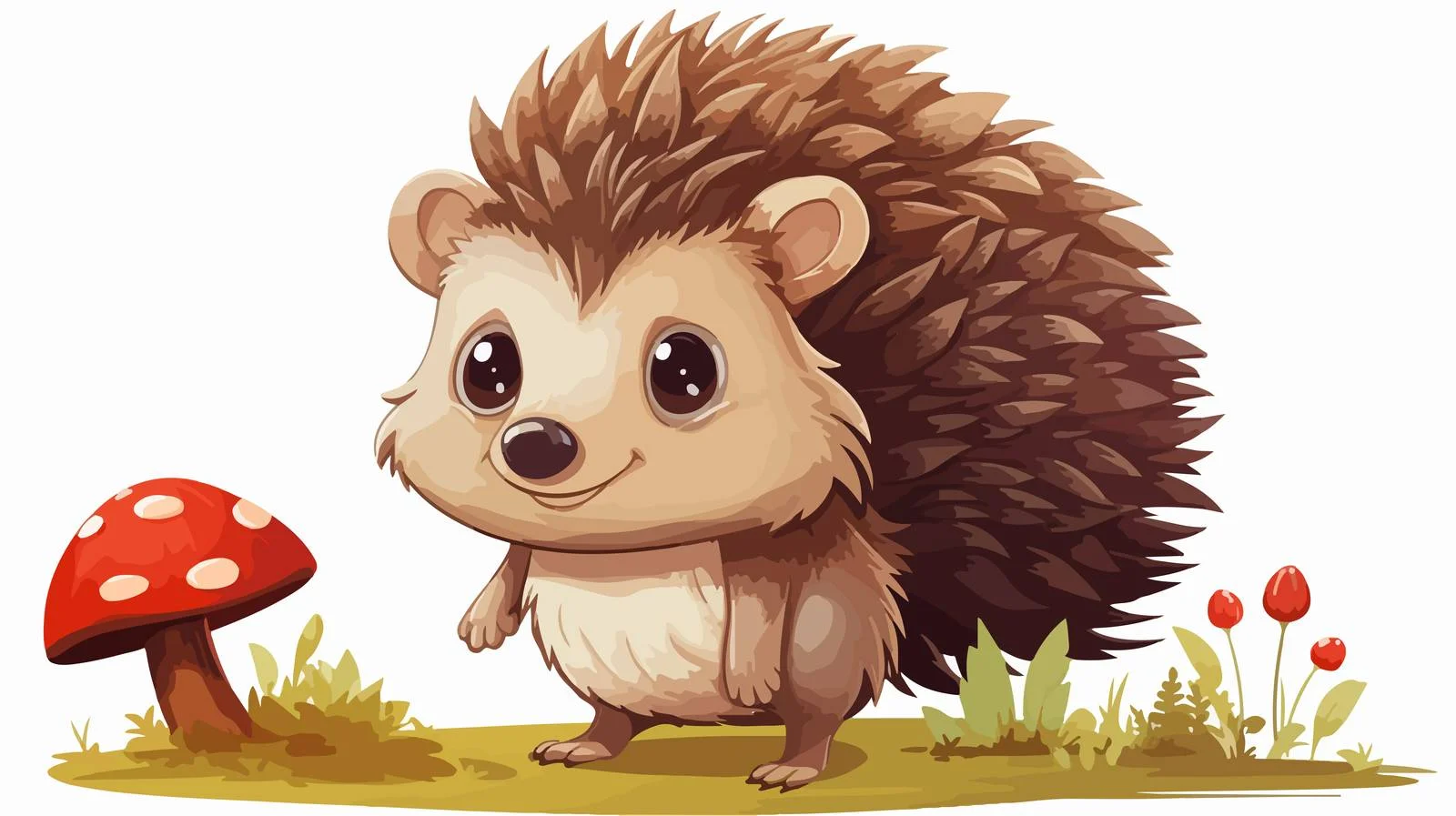Adorable Retro Hedgehog Illustration — free download from Dotvec