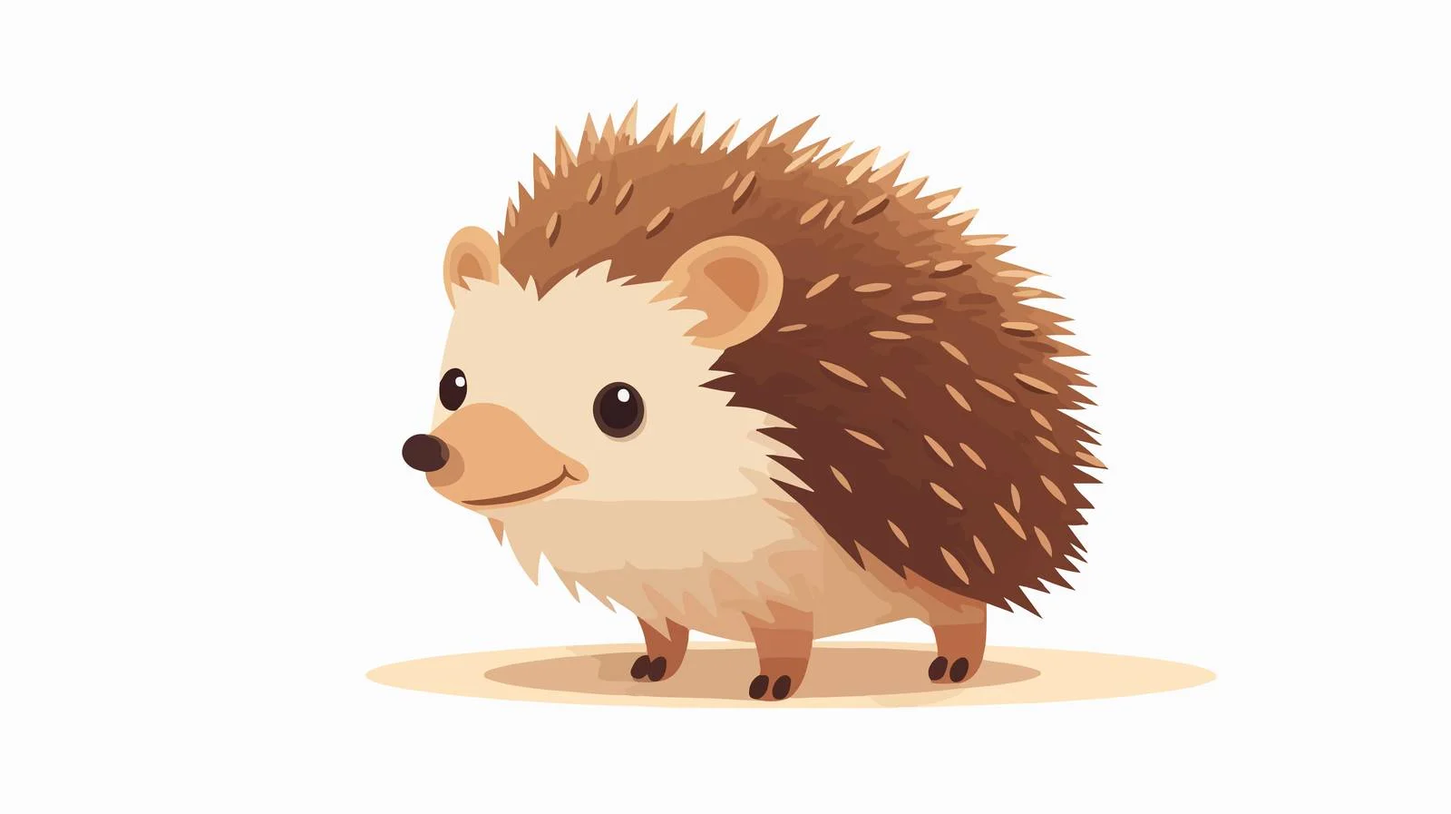 Adorable Retro Cartoon Hedgehog Illustration — free download from Dotvec