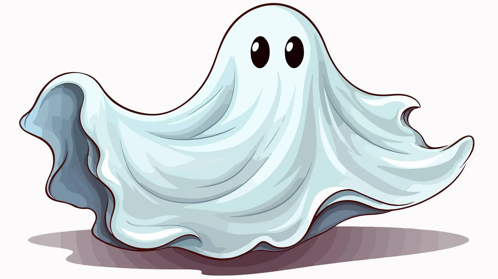 Cute Cartoon Halloween Ghost Character — free download from Dotvec
