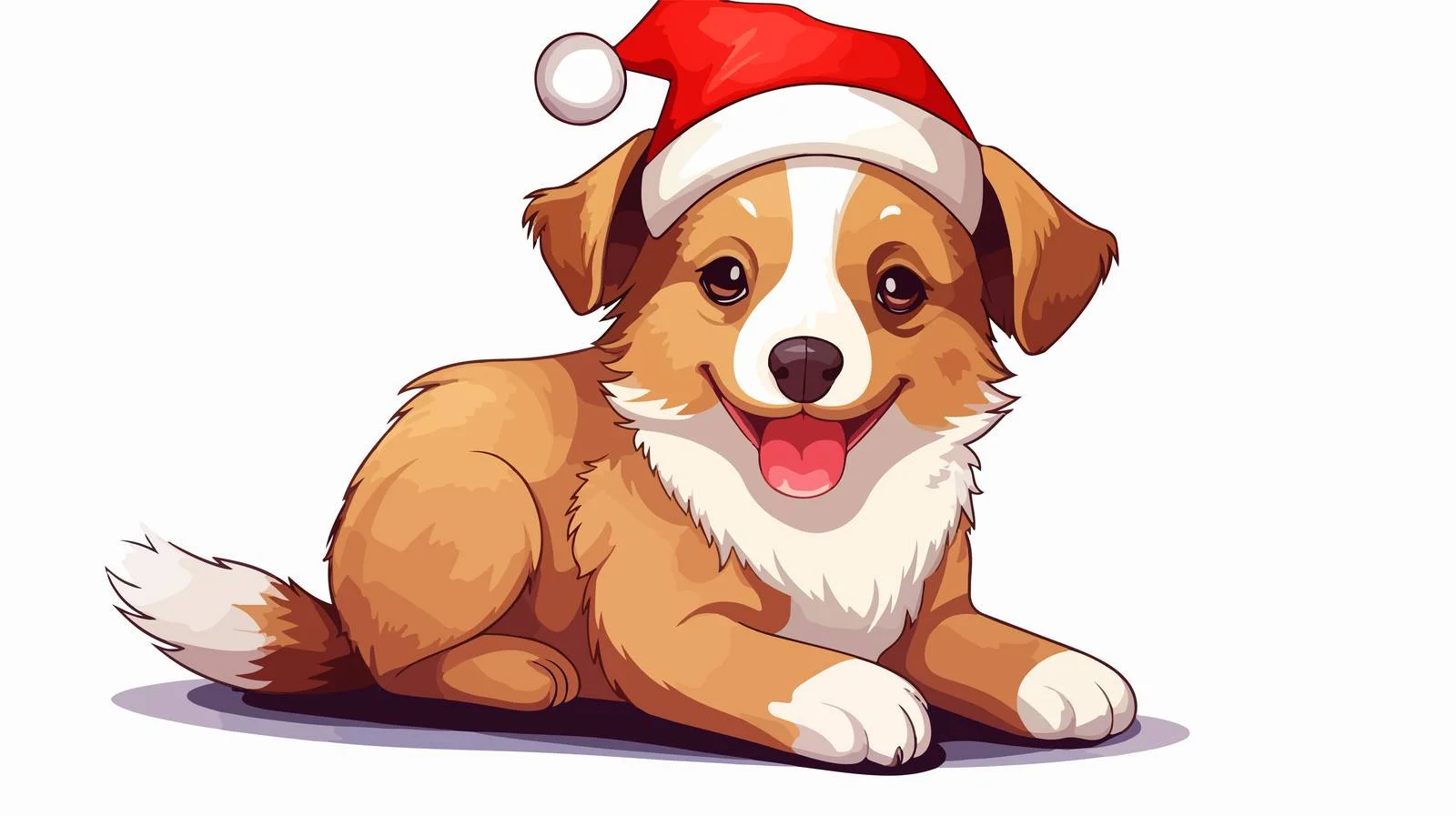 Charming Dog in Colorful Cap Illustration — free download from Dotvec