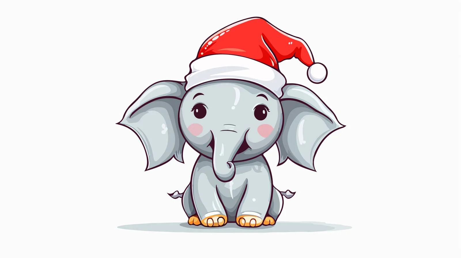 Adorable Elephant Cartoon in Clothing — free download from Dotvec
