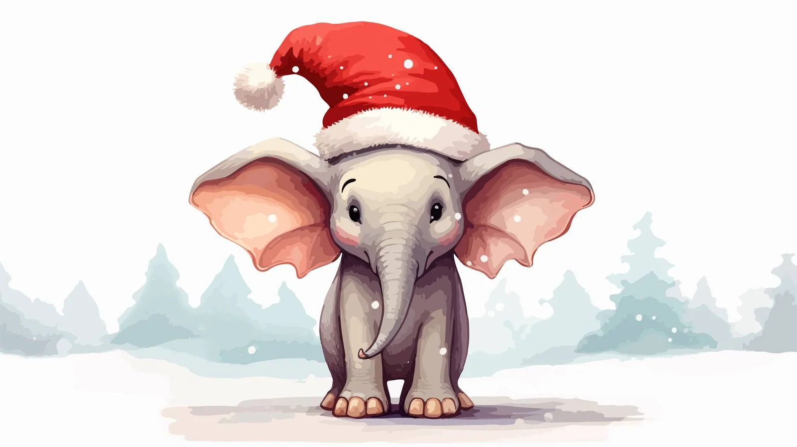 Adorable Elephant Cartoon Illustration — free download from Dotvec