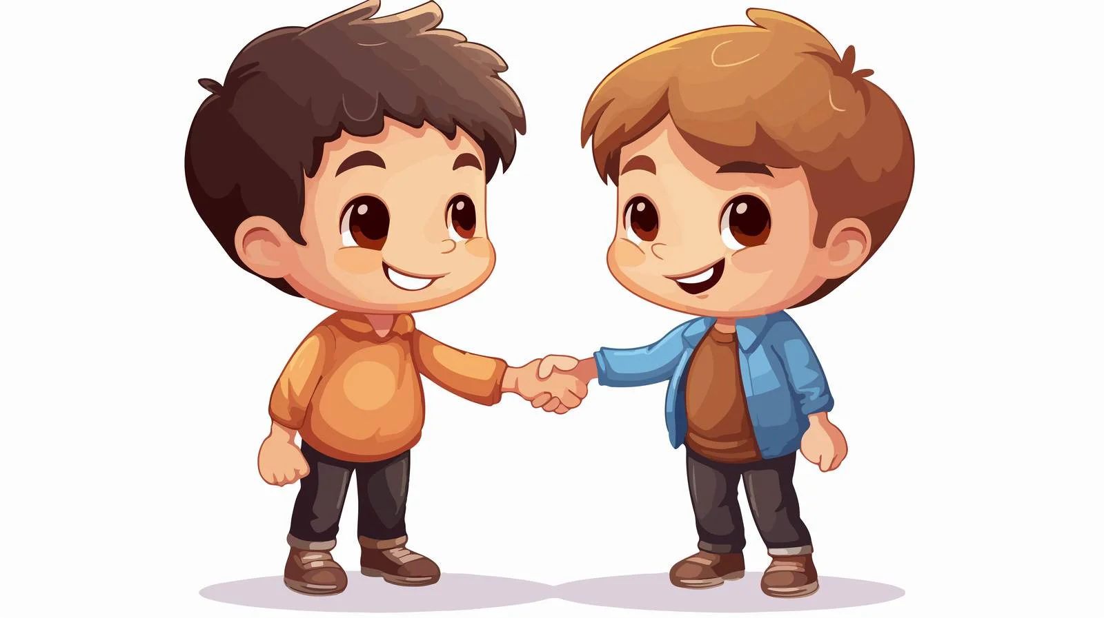 Joyful Kid Cartoon Friends Celebrating Together — free download from Dotvec