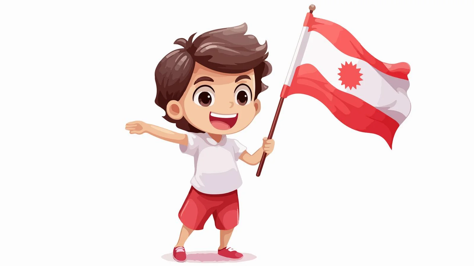 Child Celebrates National Day with Flag — free download from Dotvec