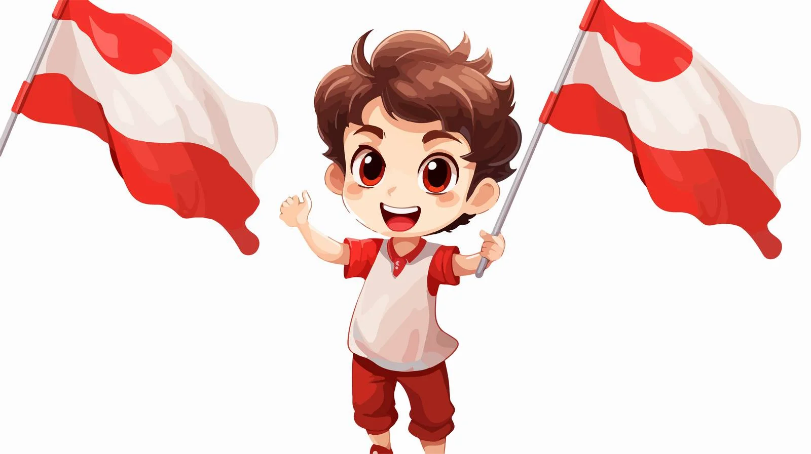 Child Celebrating National Day with Flag — free download from Dotvec