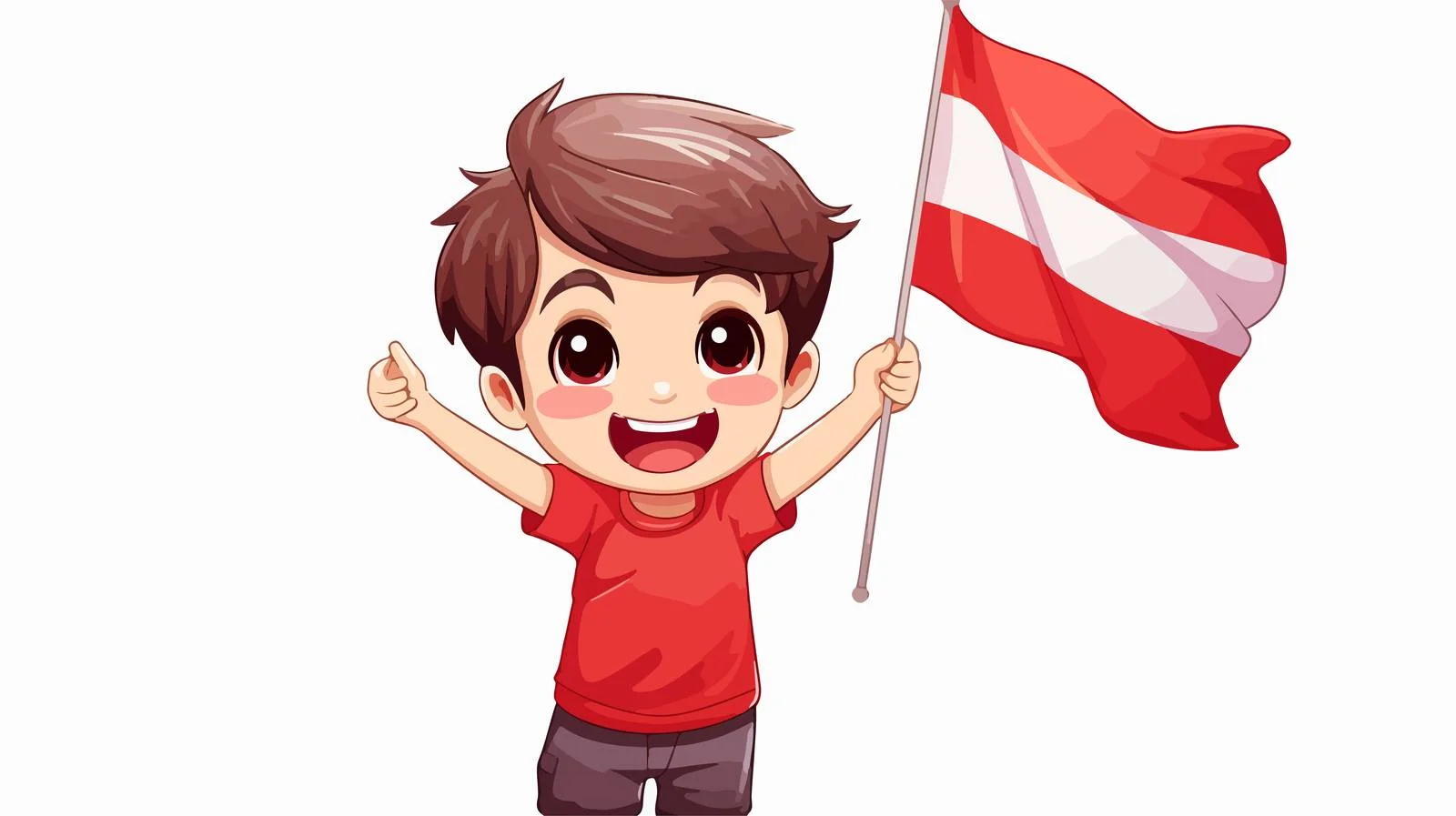 Joyful Child Celebrating National Day — free download from Dotvec