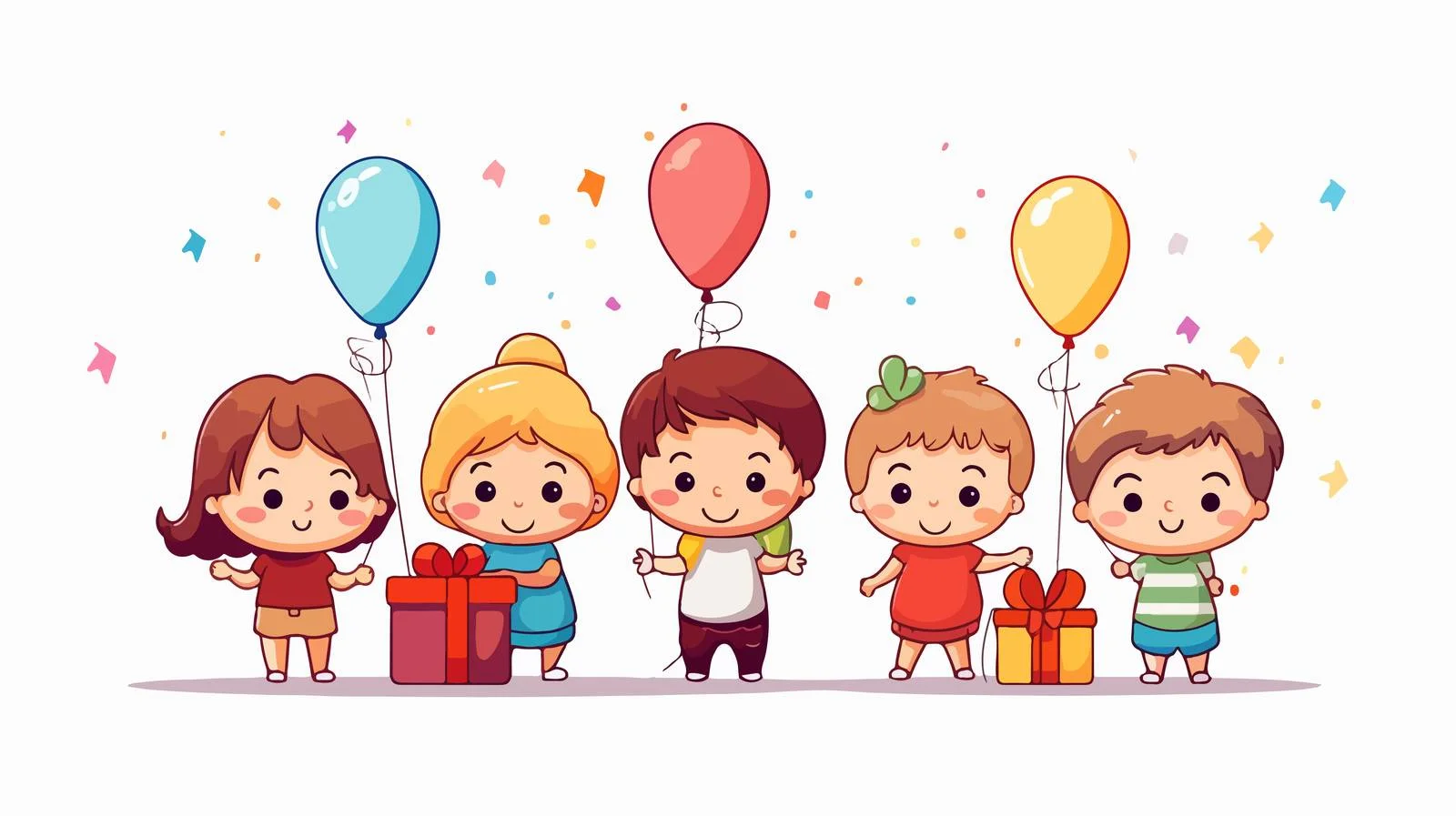 Kids Birthday Celebration Greeting Card — free download from Dotvec
