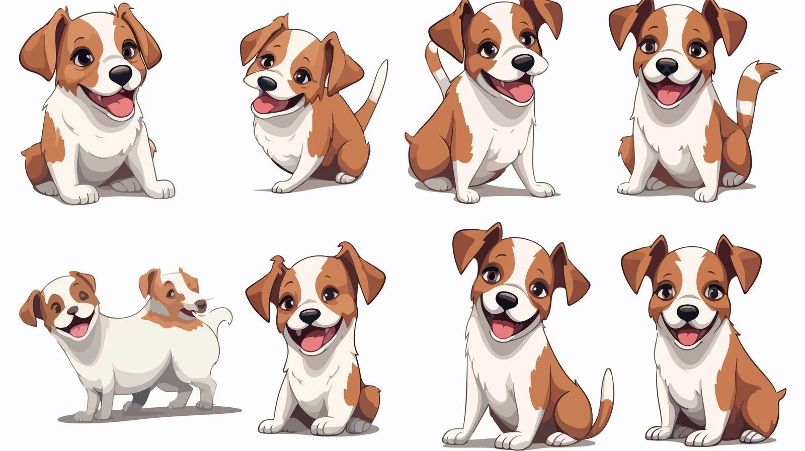 Adorable Jack Russell Dog Poses Bundle — free download from Dotvec