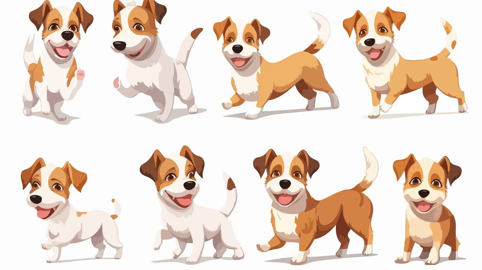 Adorable Jack Russell Dog Poses Bundle — free download from Dotvec