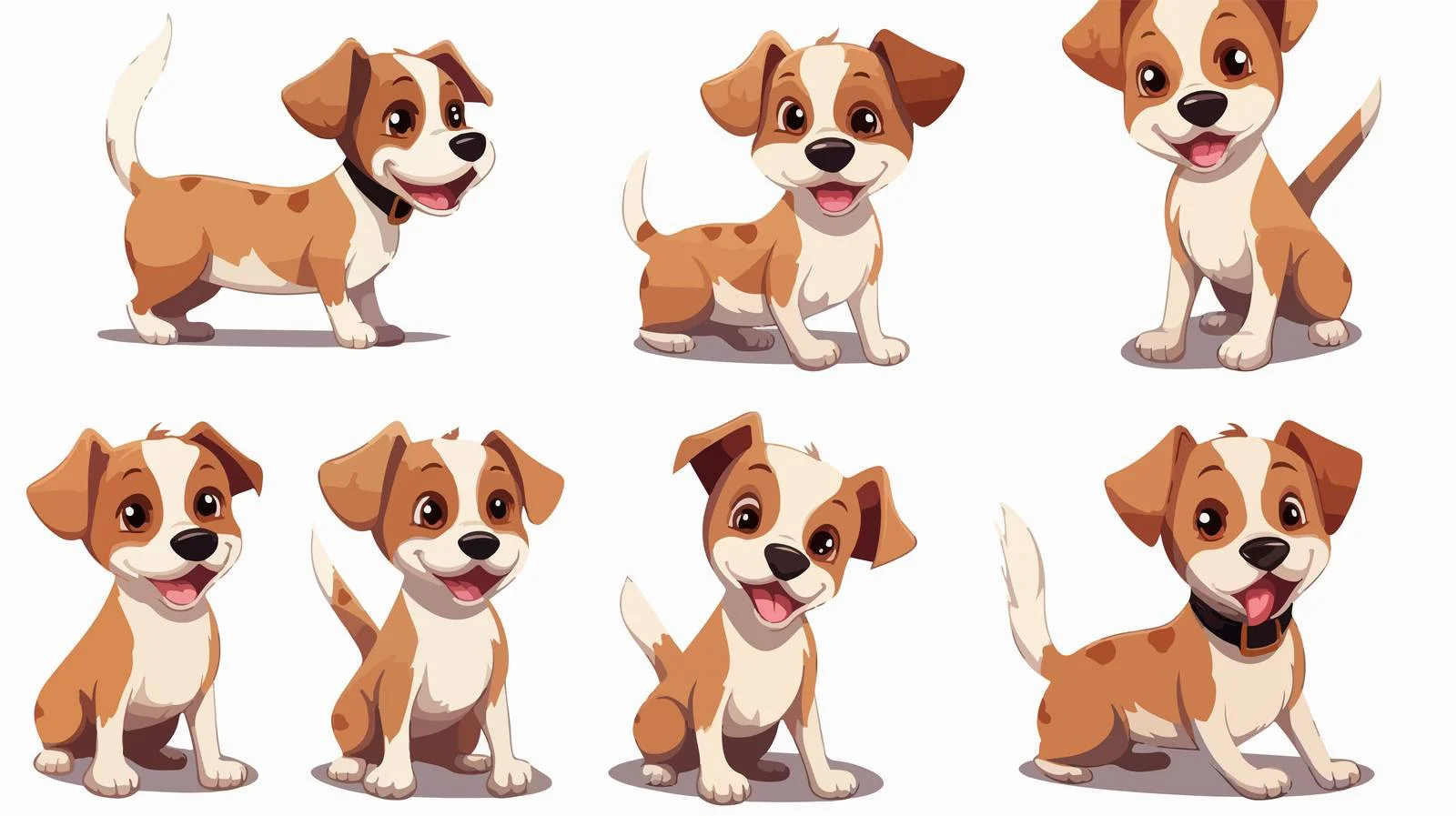 Jack Russel Dog Pose Bundle Collection — free download from Dotvec