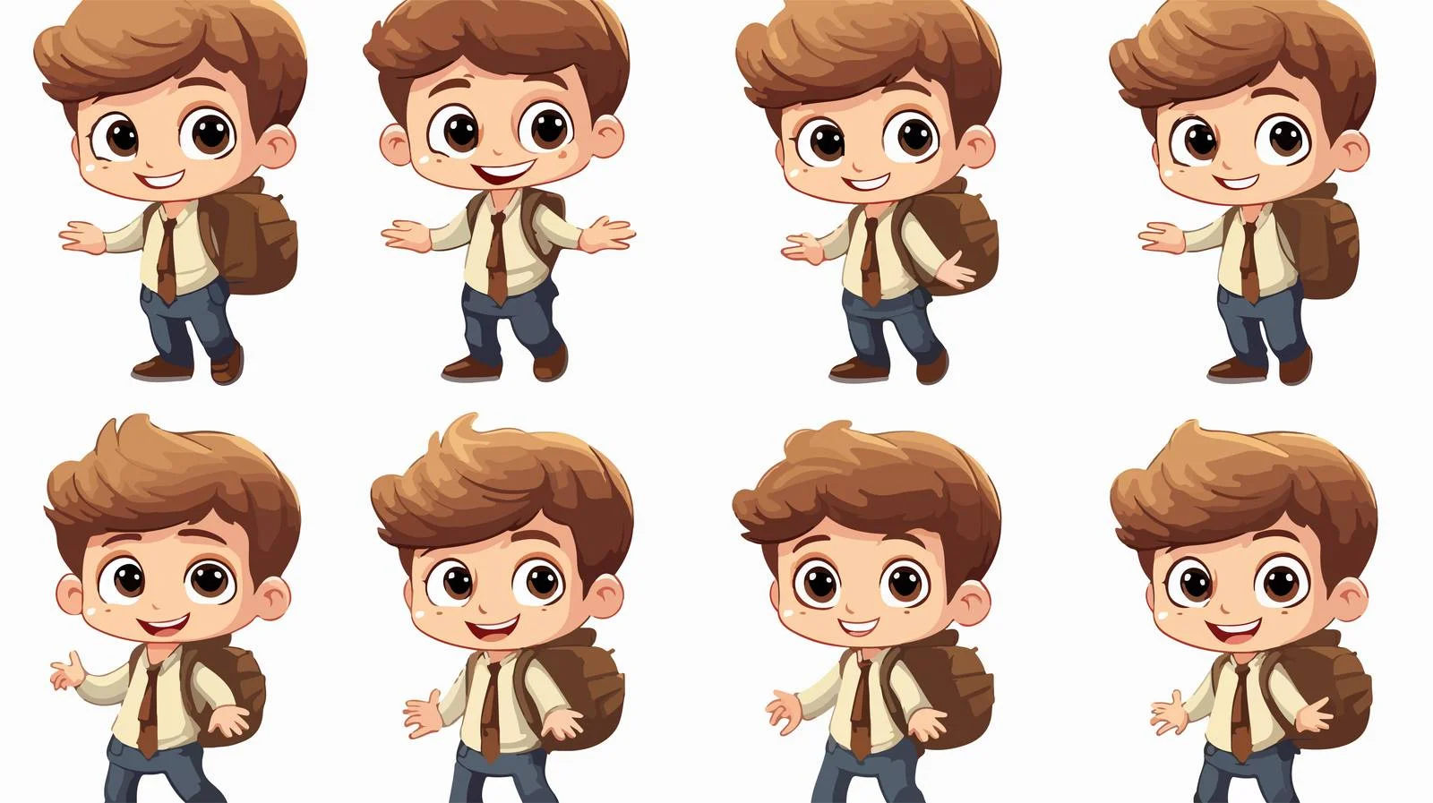 Adorable Back-to-School Boy Illustration — free download from Dotvec