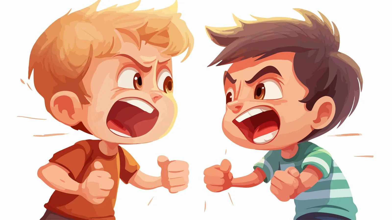 Childhood Conflict Cartoon Illustration — free download from Dotvec