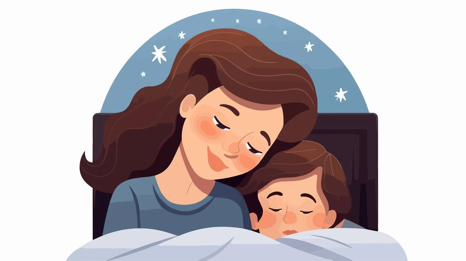 Caring Mother and Sick Child Cartoon — free download from Dotvec