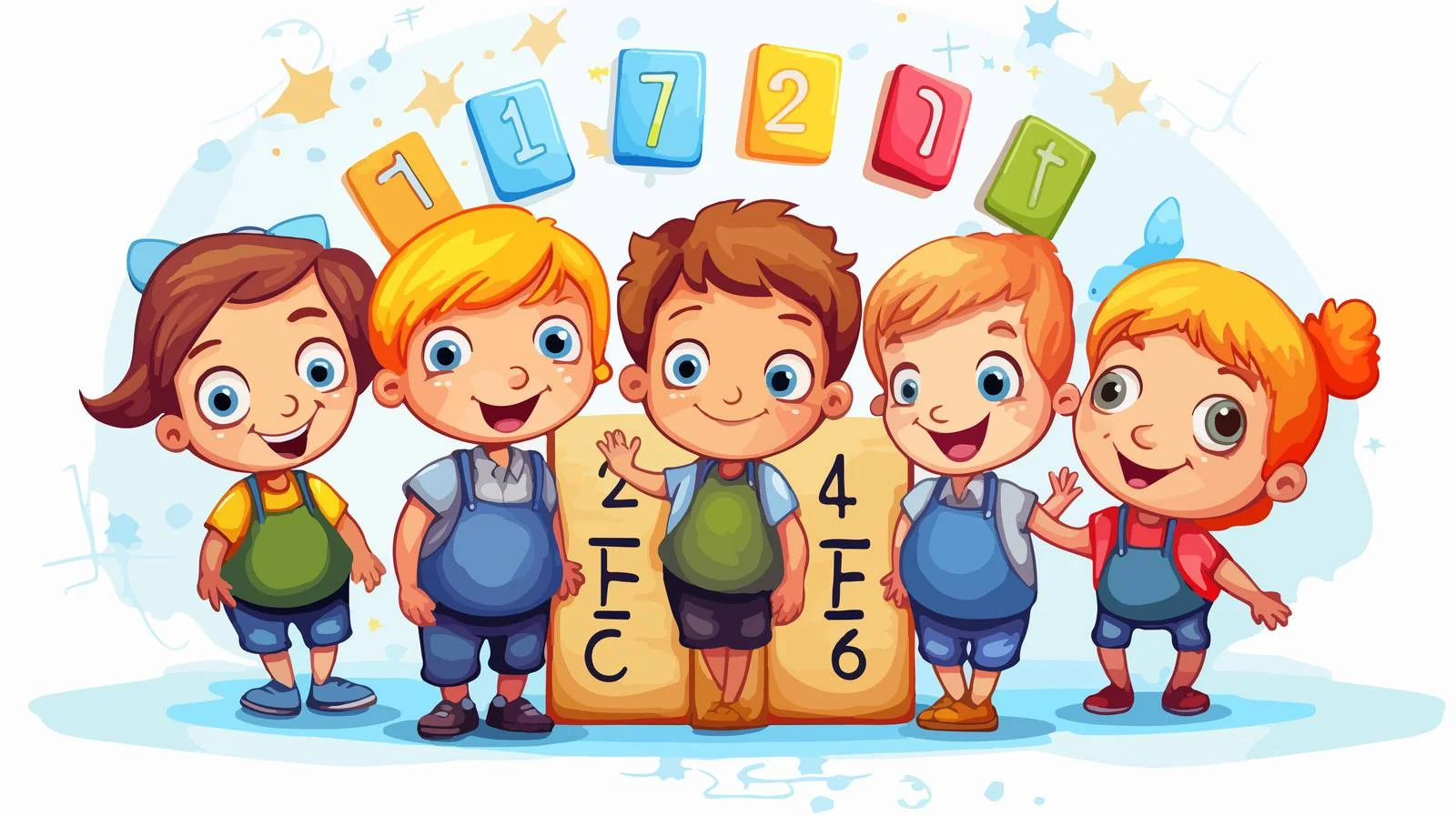 Children's Shape Math Lesson Illustration — free download from Dotvec