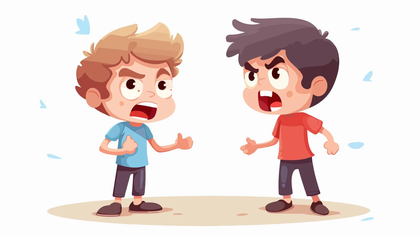 School Kids Arguing in Cute Behavior — free download from Dotvec