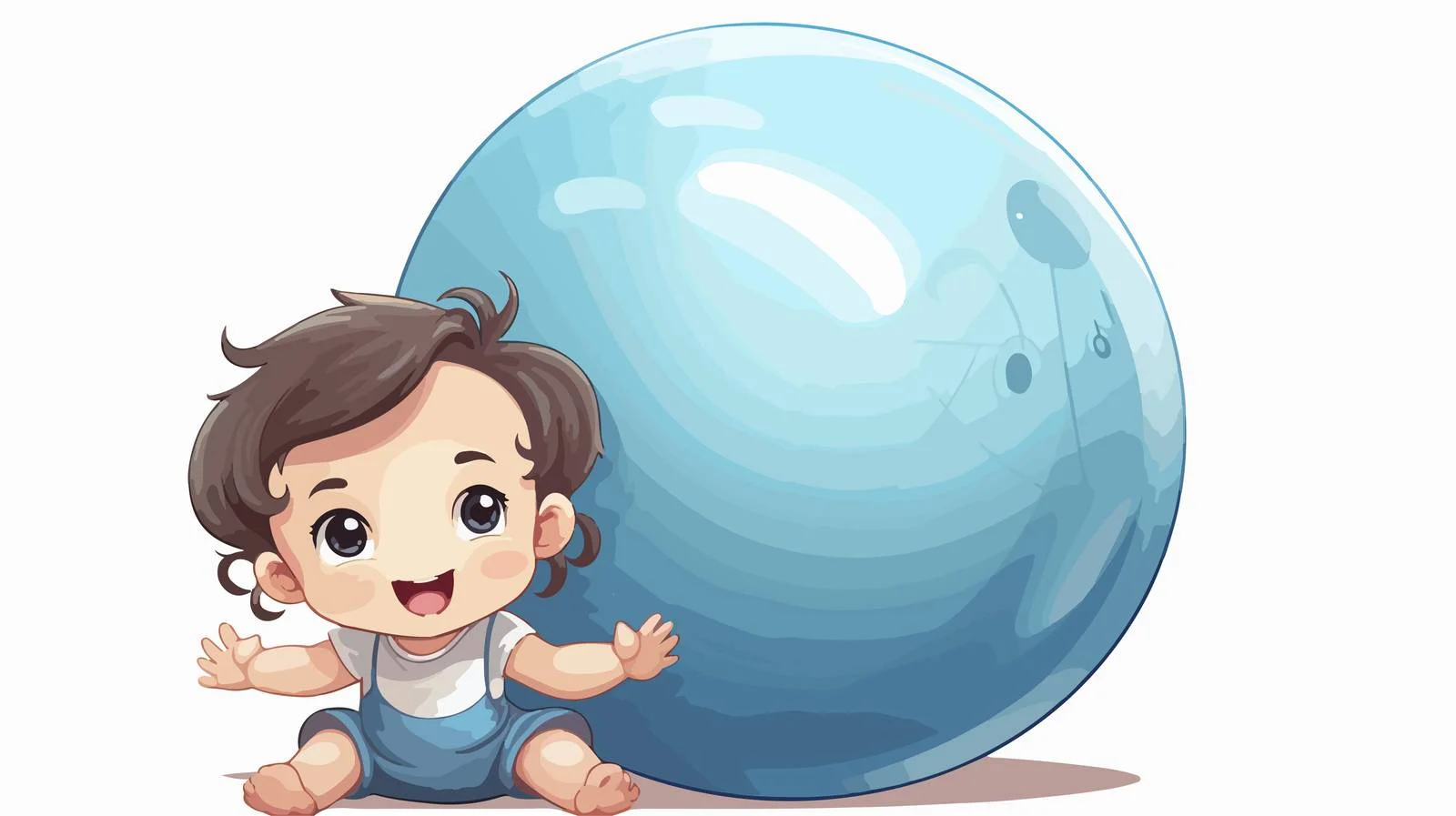 Adorable Baby Girl Playing with Ball — free download from Dotvec