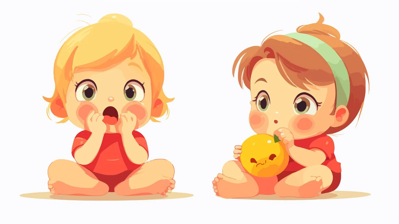 Adorable Baby Girl Rejecting Healthy Food — free download from Dotvec